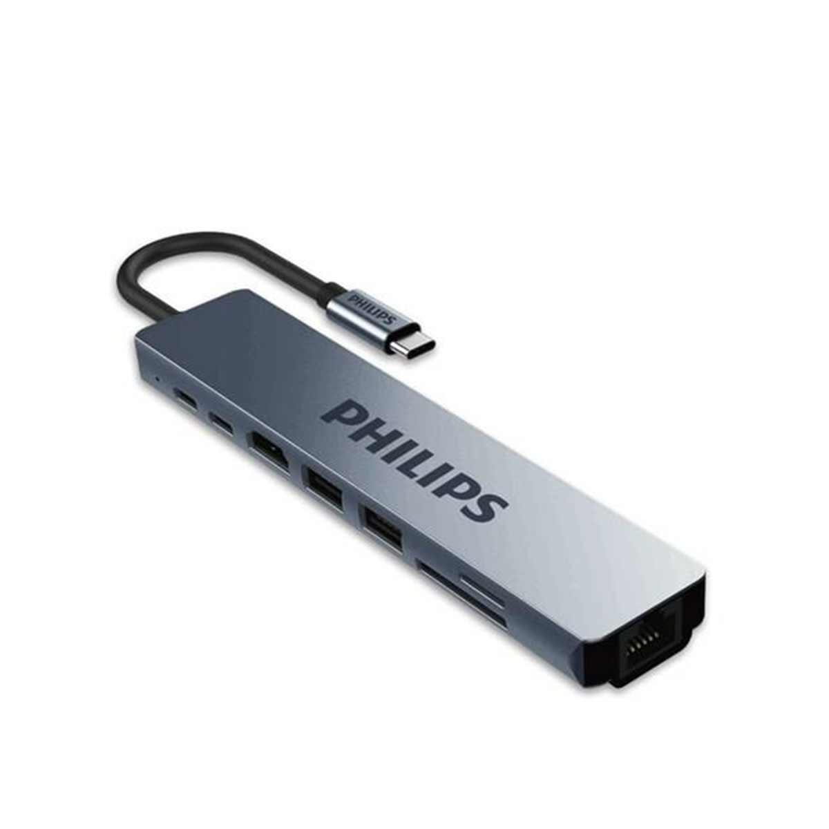 1_eff3c442fb334e87b6e9c92cc9d0314f_master Hub Philips SWV6118G 8in1 USB-C to HDMI+USB+PD+RJ45+SD+TF - Ảnh 1