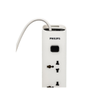 Ổ cắm điện Philips CHP4335WB, 3 lỗ, 3m, 3 USB-A + 1 Type-C total 2.4A - Ảnh 3